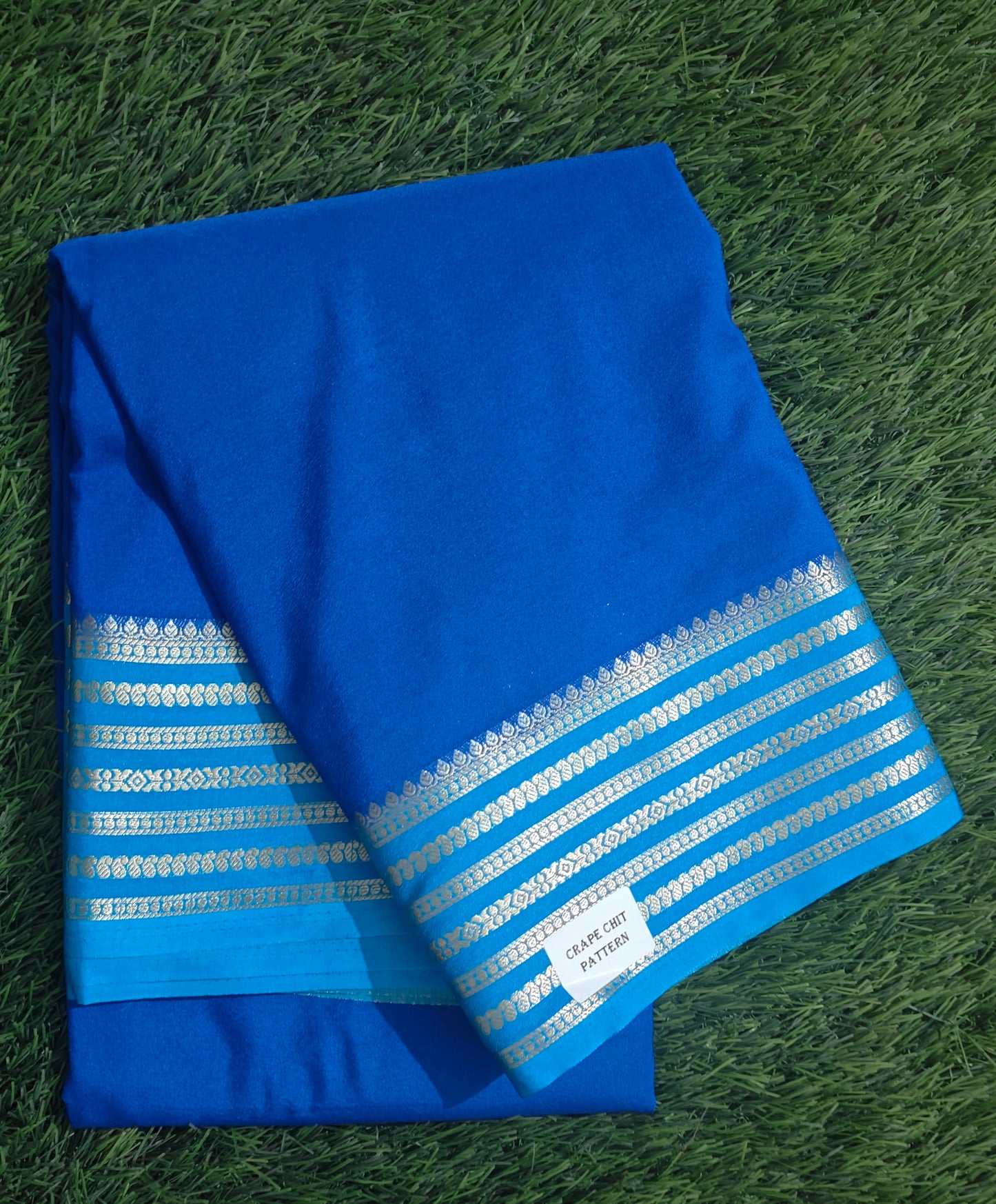 Mysore Crape Silk Saree Chit Pattern