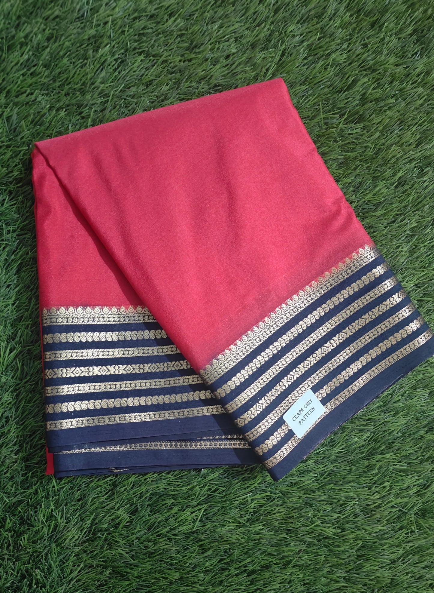 Mysore Crape Silk Saree Chit Pattern