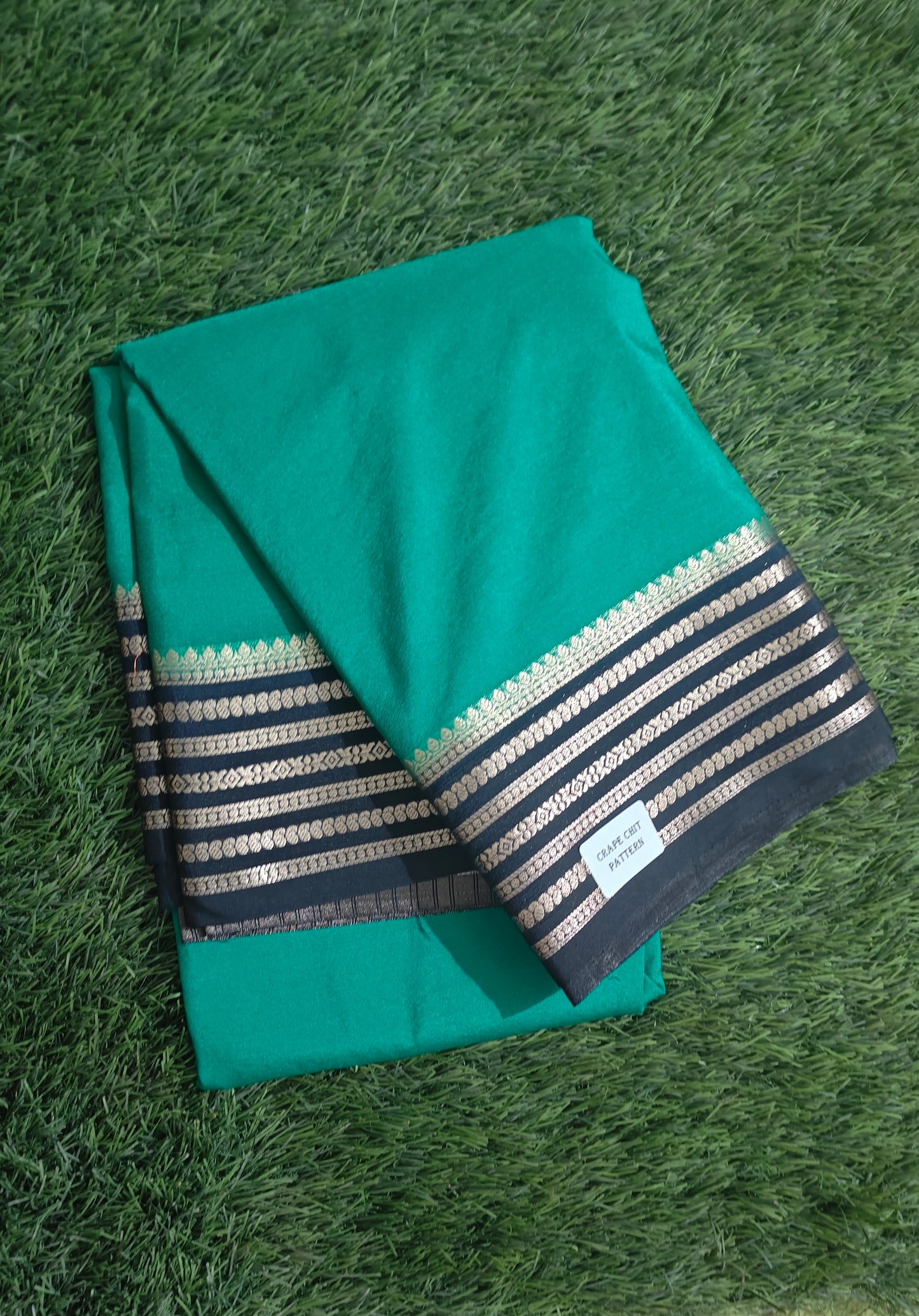 Mysore Crape Silk Saree Chit Pattern