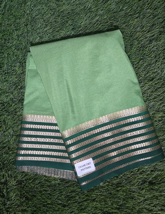 Mysore Crape Silk Saree Chit Pattern
