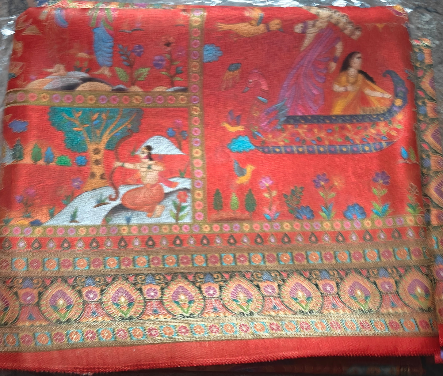 Ramayana Saree, Digital Print
